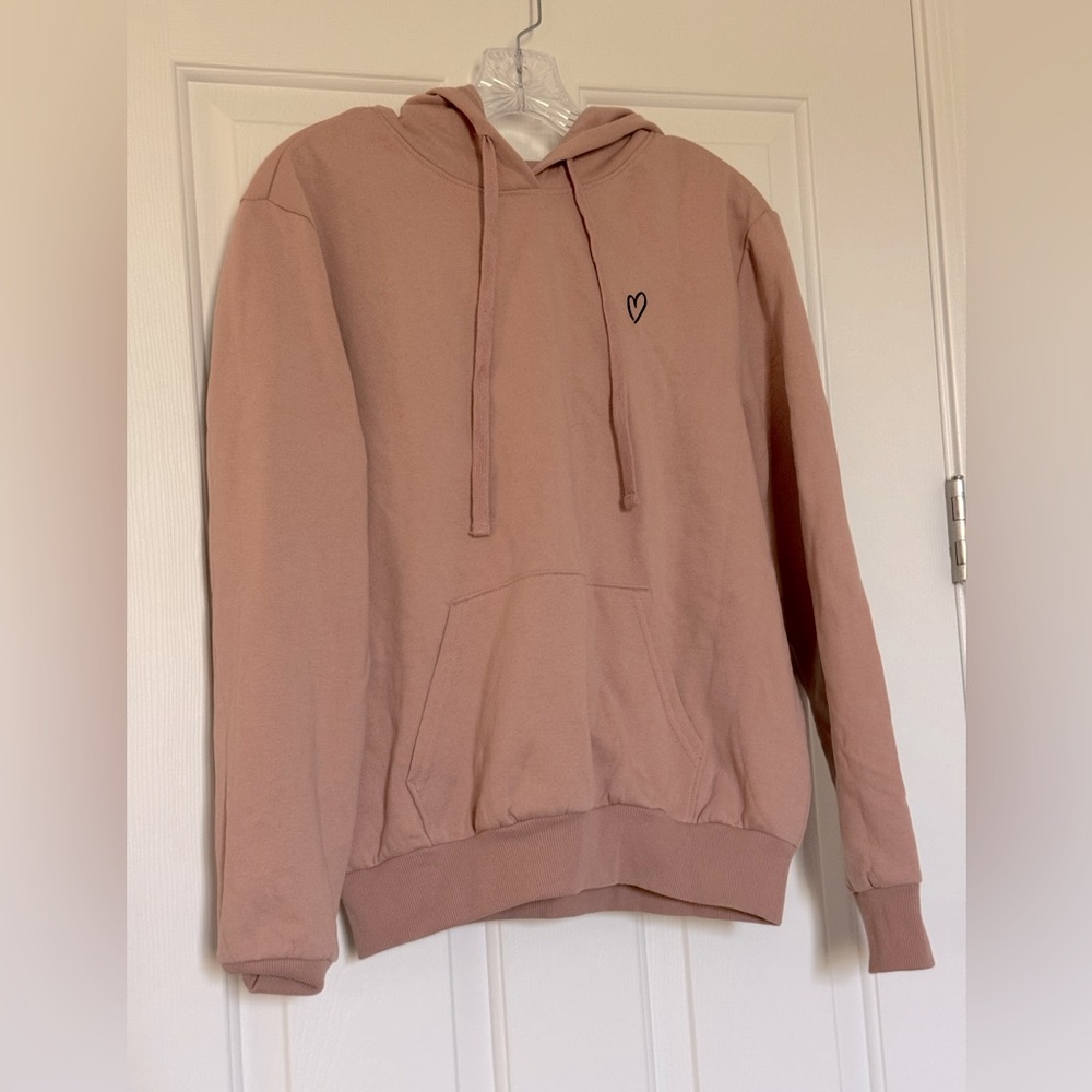 Women’s H&M Muted Light Pink Divided Hoodie, Size S, NWOT, Casual Comfy Sweater - Picture 5 of 9